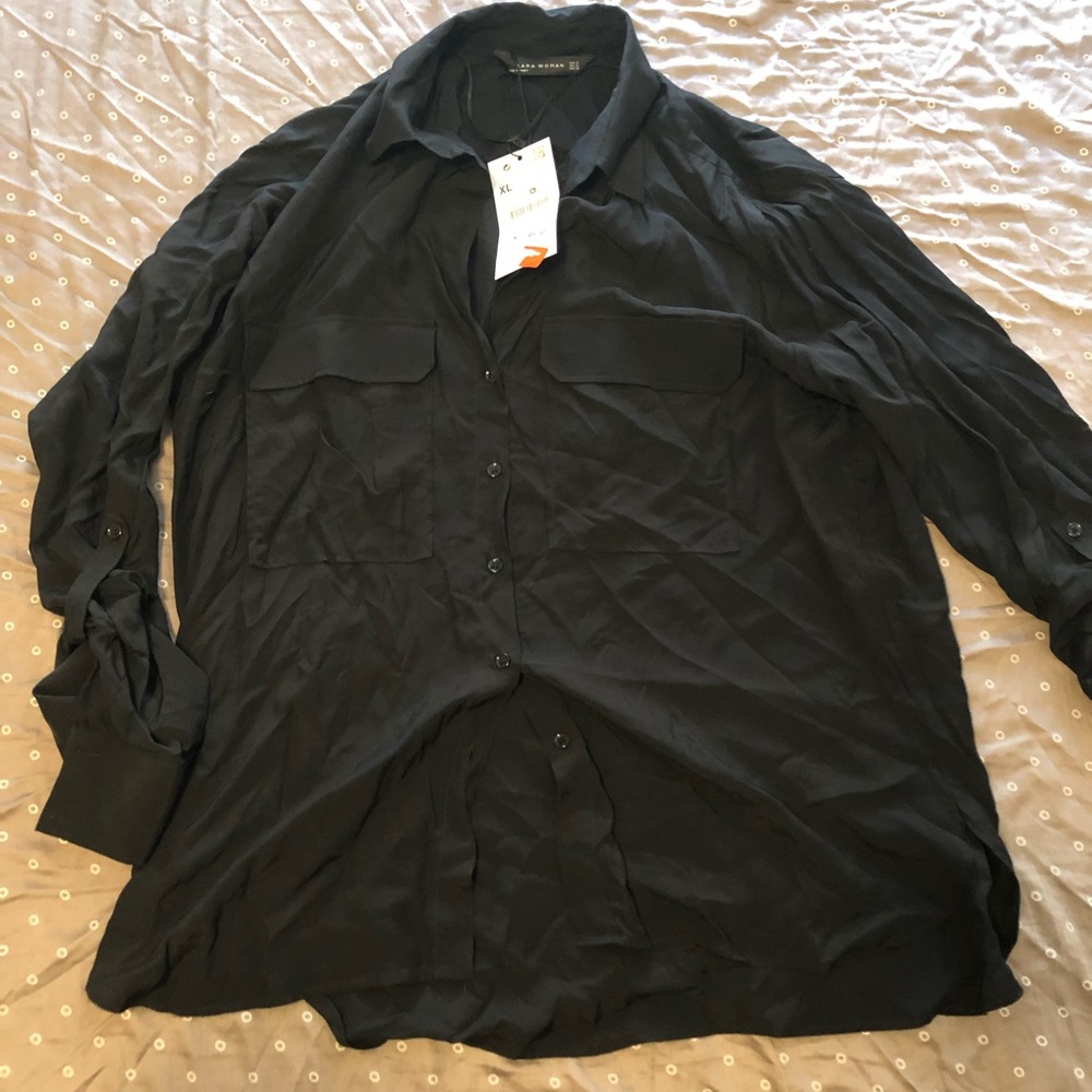 BNWT Zara women’s black shirt XL